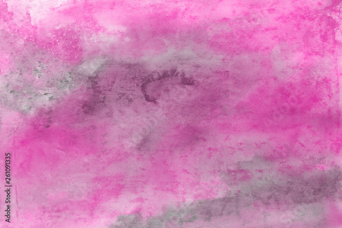 Pink watercolor and ink paper textures on white background. Chaotic stylish abstract organic design. © Nastia