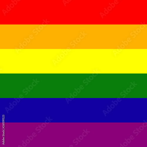 Rainbow flag or LGBT icon. Vector illustration.