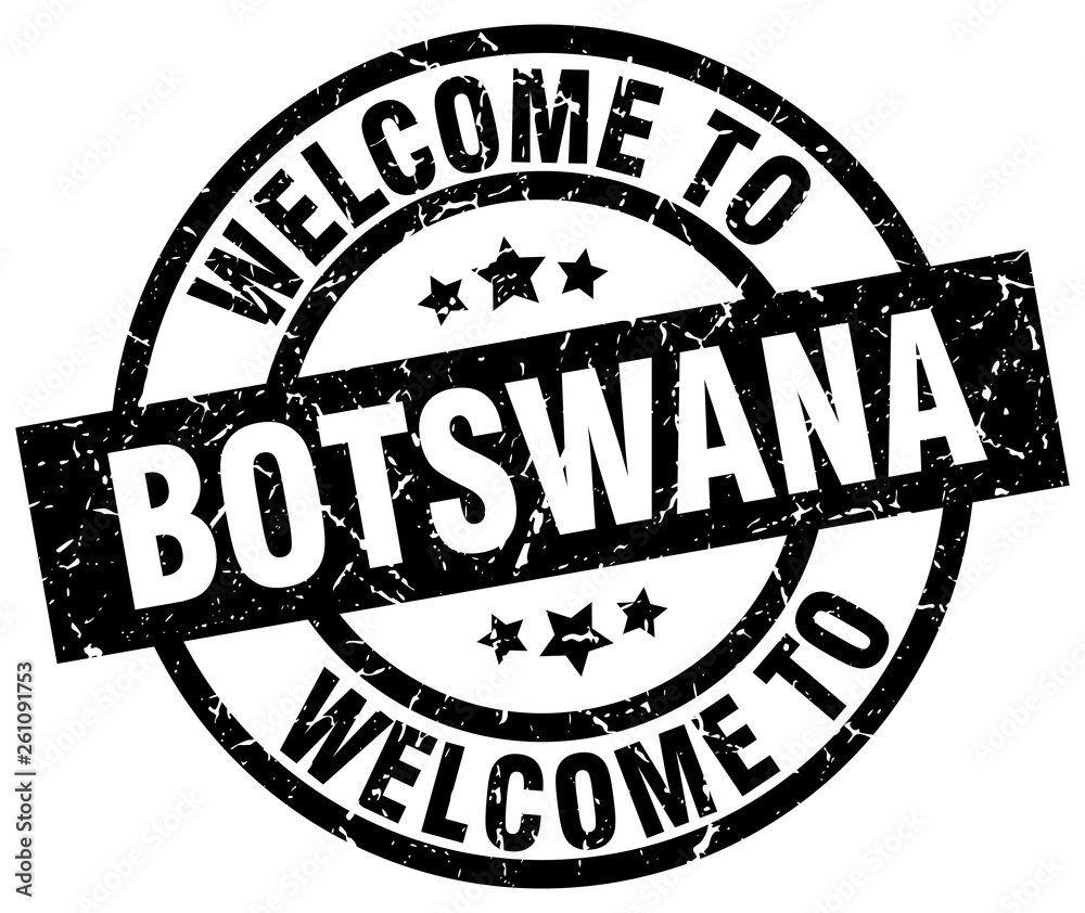 welcome to Botswana black stamp welcome to Botswana black stamp