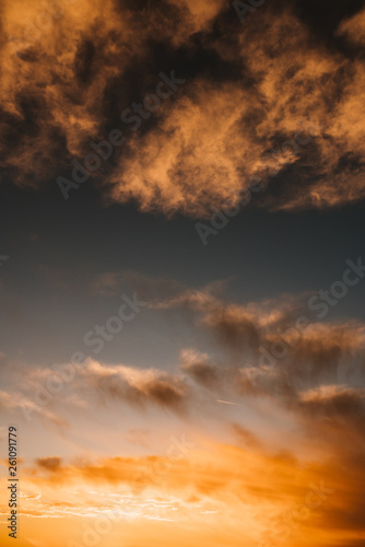 colored sunset sky photo