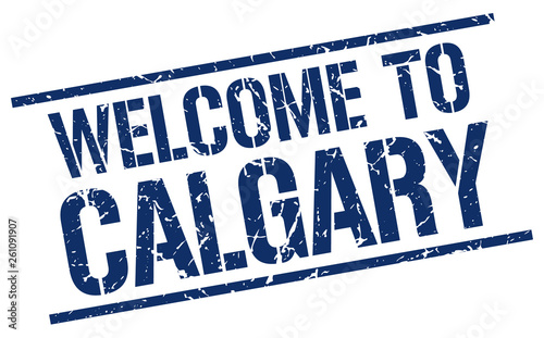 welcome to Calgary stamp