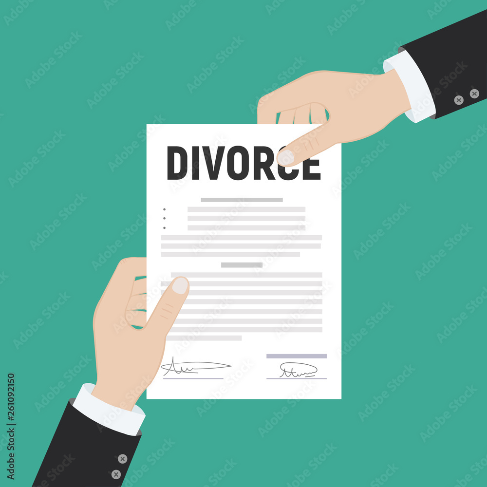 Divorce and property divison concept. Vector Divorce and property divison concept. Vector