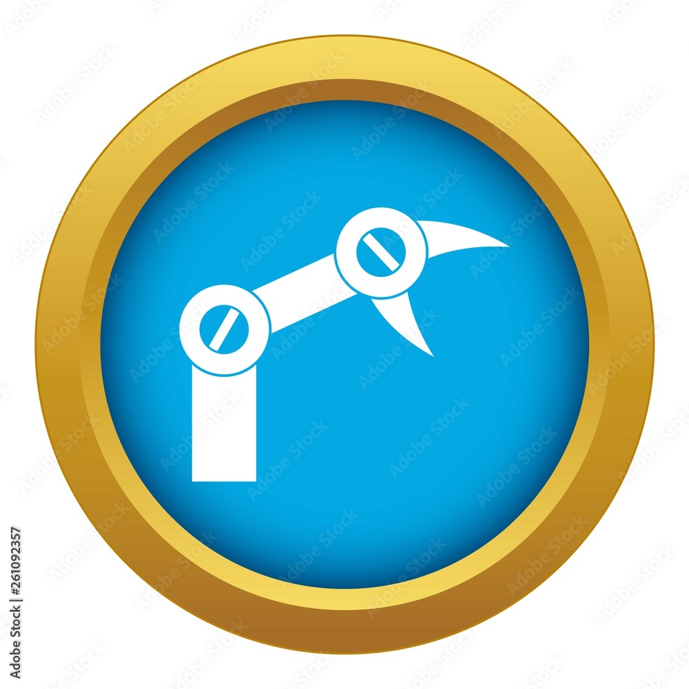 Industry robot icon blue vector isolated on white background for any design Industry robot icon blue vector isolated on white background for any design