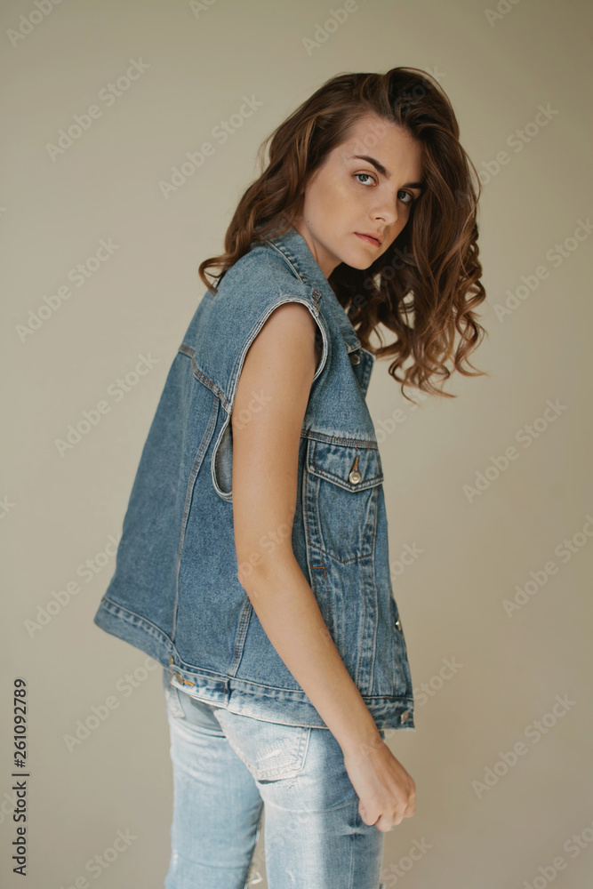 Denim fashion portrait Denim fashion portrait