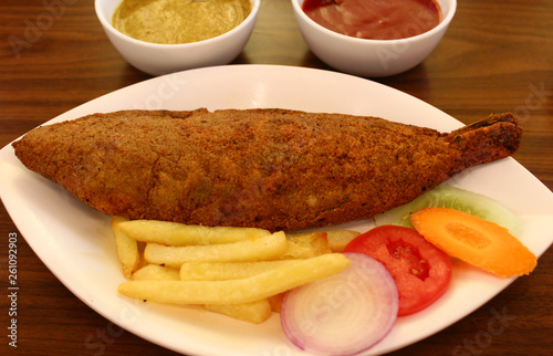  Fish Fry served in a Bengali restaurant