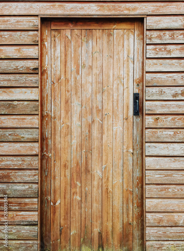 Weathered wooden door