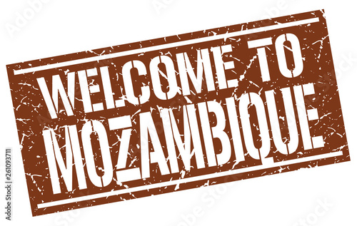 welcome to Mozambique stamp