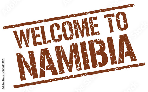 welcome to Namibia stamp