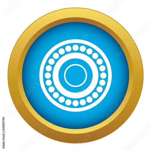 Bearing icon blue vector isolated on white background for any design