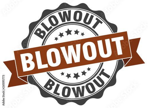 blowout stamp. sign. seal