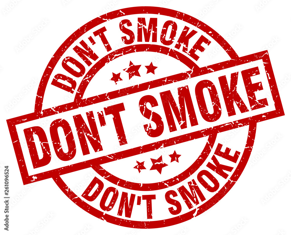 don't smoke round red grunge stamp don't smoke round red grunge stamp