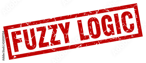 square grunge red fuzzy logic stamp