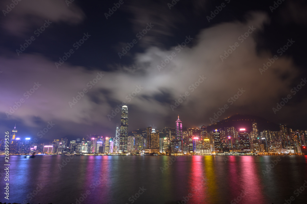 Fototapeta premium Hong Kong city at night