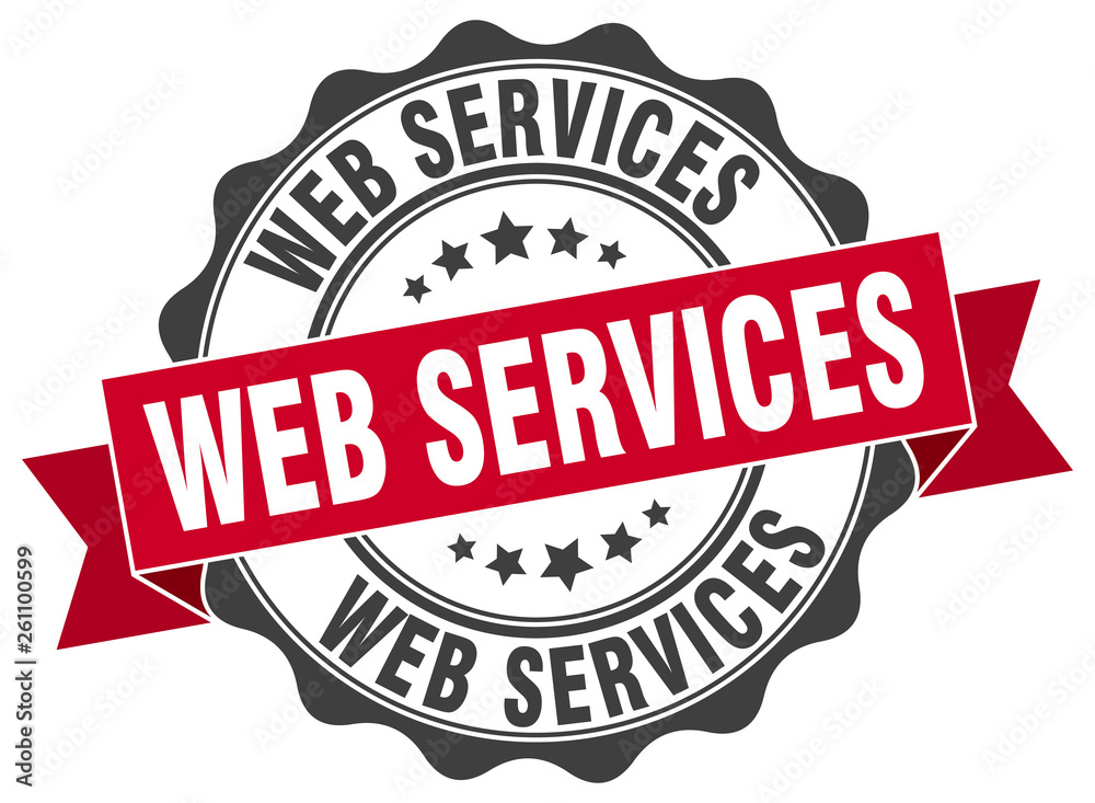 Fototapeta premium web services stamp. sign. seal