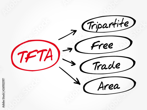 TFTA - Tripartite Free Trade Area acronym, business concept background