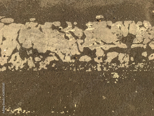 Asphalt with white paint, great design for any purposes. Banner background. Grunge texture