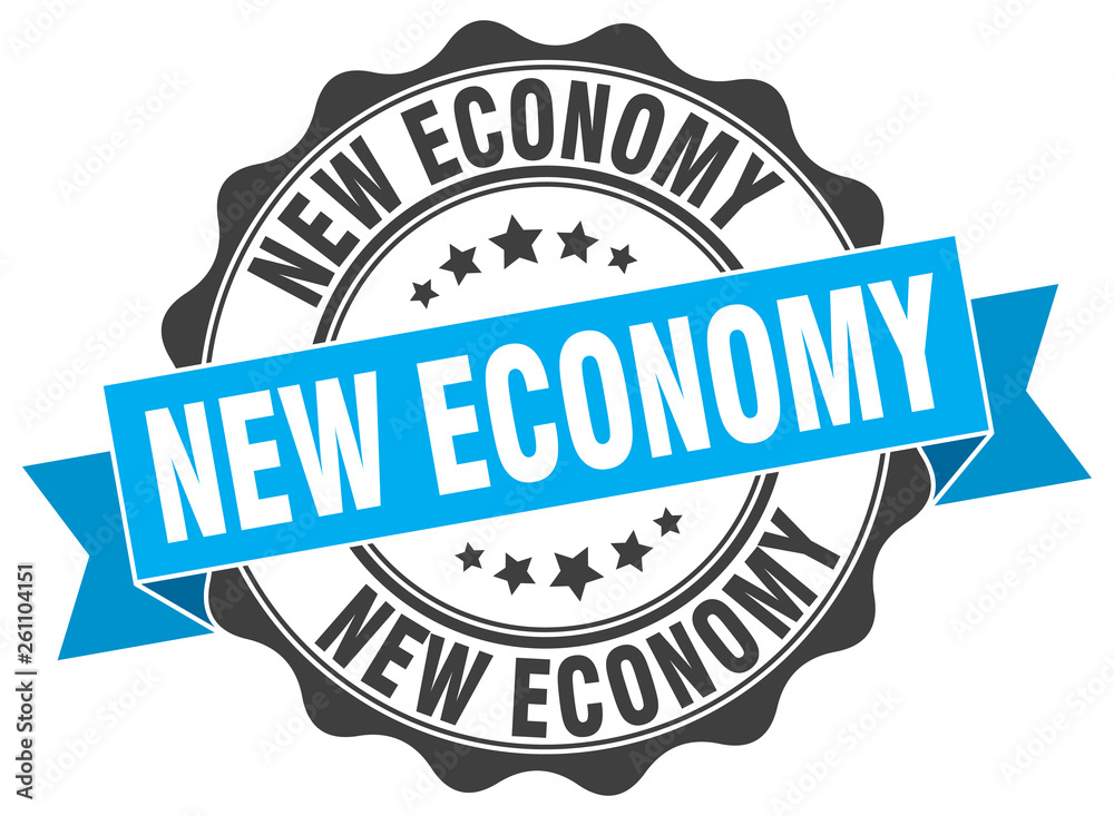 Fototapeta premium new economy stamp. sign. seal
