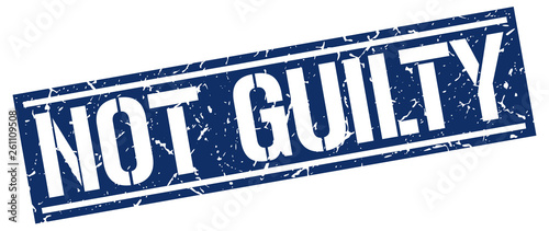 not guilty square grunge stamp