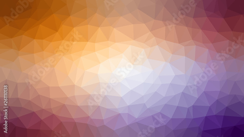 Colorful orange purple and white gradient mosaic backdrop with abstract triangle pattern in low polygonal style  vector template for business design