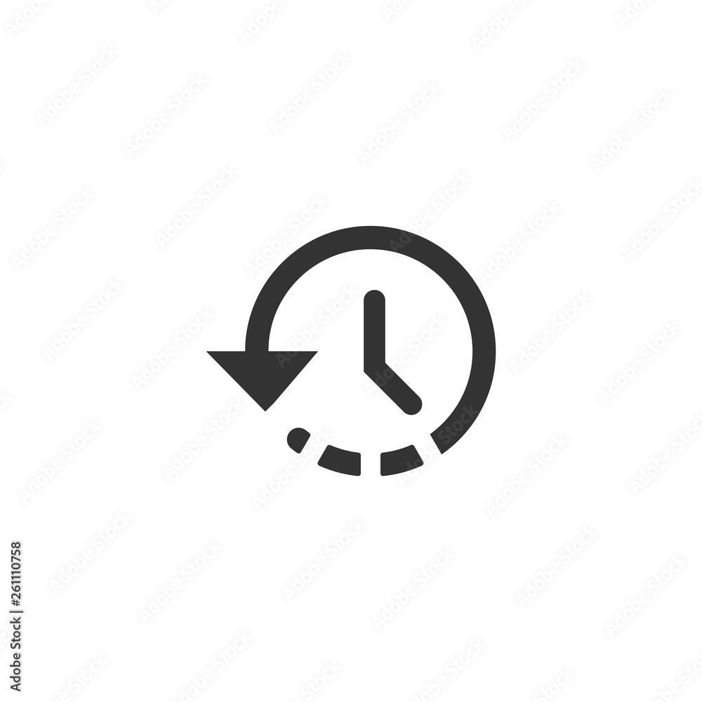 Time icon in simple design. Vector illustration Time icon in simple design. Vector illustration