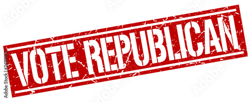 vote republican square grunge stamp