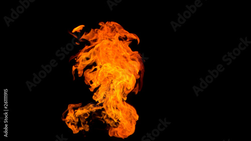 Fire flames on black background. fire on black background isolated. fire patterns. © Yevgeniy