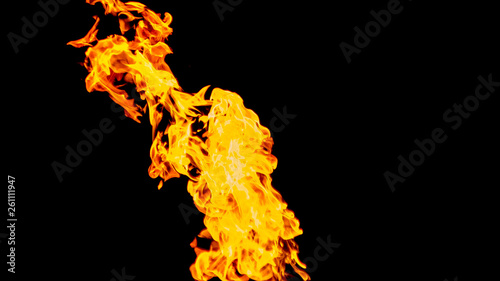Fire flames on black background. fire on black background isolated. fire patterns.