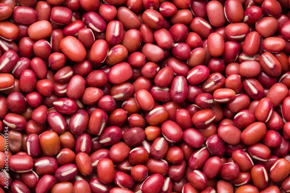 Red adzuki beans. Red adzuki beans.