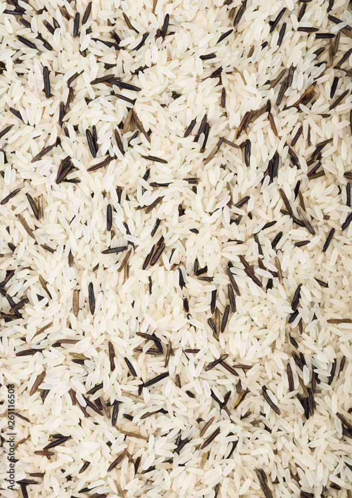 Fresh raw organic basmati long grain and wild rice. Healthy food. Macro Texture Fresh raw organic basmati long grain and wild rice. Healthy food. Macro Texture