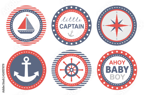 Wall Mural Baby Shower Vecor Party Tags