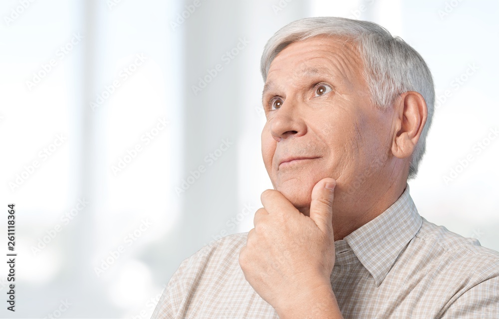 Seniors portrait of sad old caucasian man Seniors portrait of sad old caucasian man