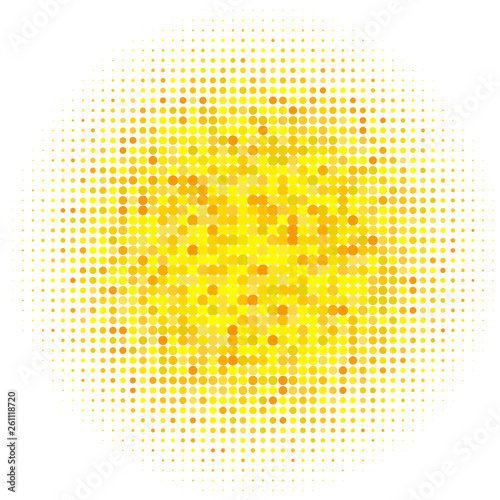Yellow points on white background 