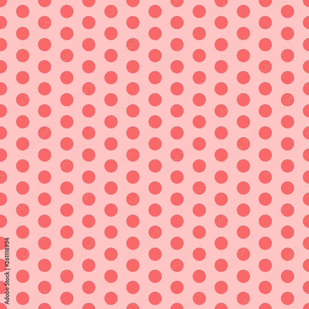 Seamless polka dot pattern. Design for wallpaper, fabric, textile, wrapping. Simple background