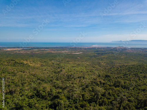 Aerial view from the road in Bokor National Park - near Kampot, Cambodia © umike_foto