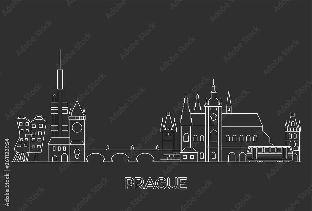 Prague skyline, Czech Republic.