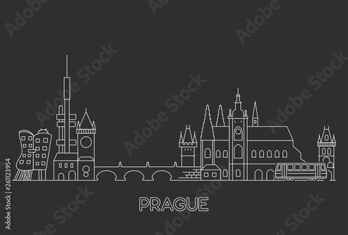 Prague skyline, Czech Republic.