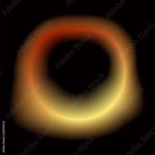 Black hole vector isolated on black space 