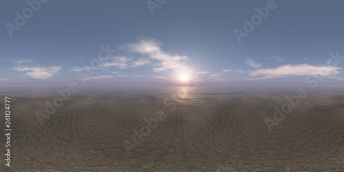 concept art of fantasy sunset environment panorama