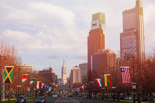 Ben Franklin Parkway and Philadelphia Center City