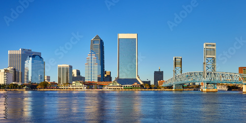 Jacksonville  Florida Skyline and Main Street Bridge