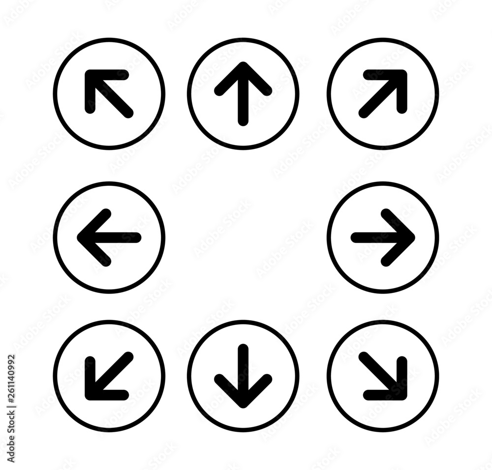 black arrows icons set Isolated on white background. vector illustration. black arrows icons set Isolated on white background. vector illustration.