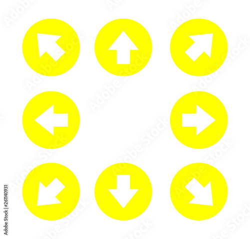 Free Download White arrows icons set Isolated on White background. vector illustration. - GFXLoad