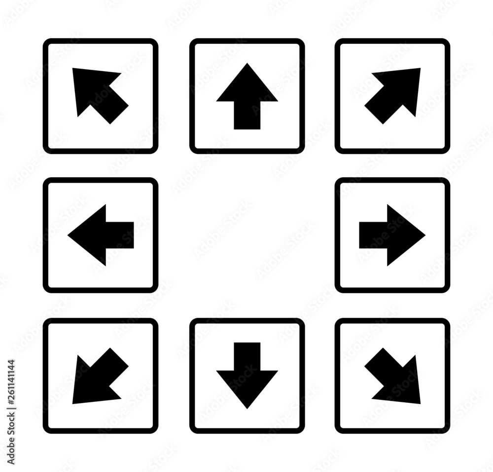 black arrows icons set Isolated on white background. vector illustration. black arrows icons set Isolated on white background. vector illustration.