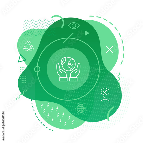 Ecology icon background	