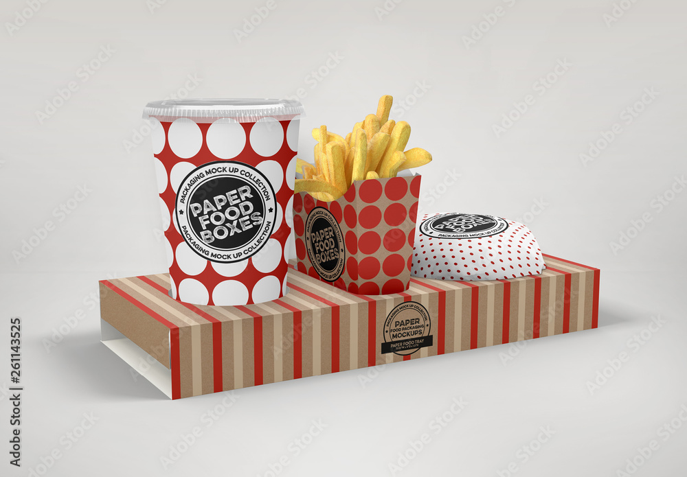 Fast Food Packaging Mockup Stock Template