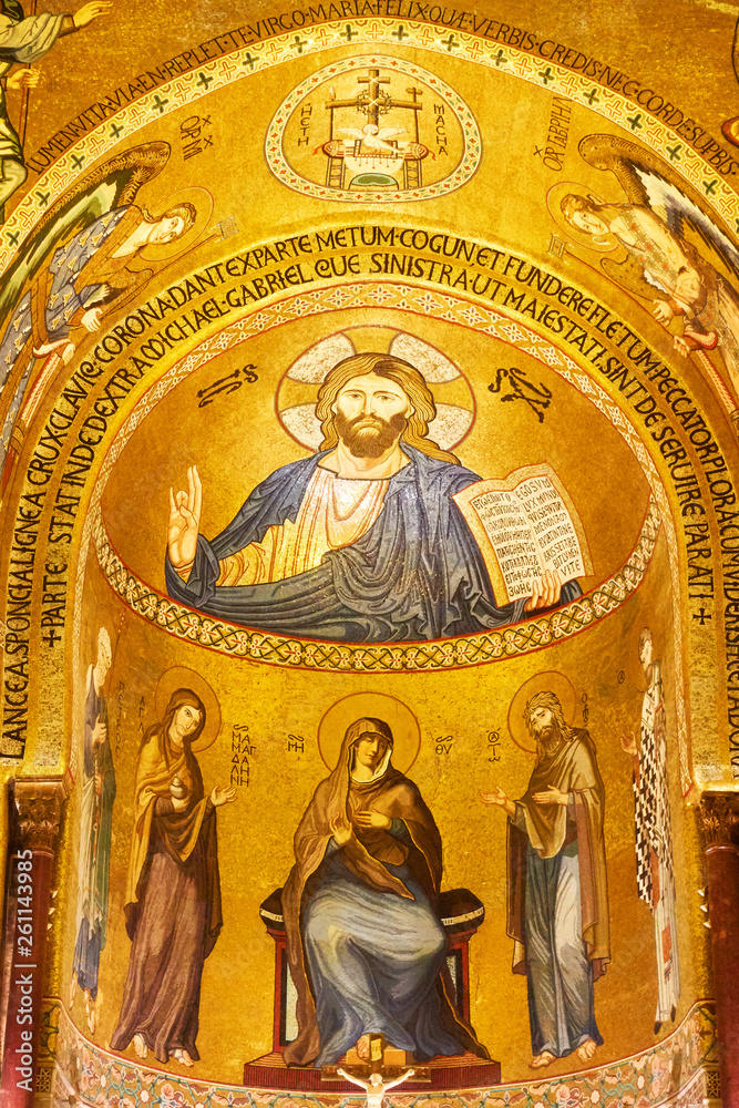 Christ Pantokrator in The Cathedral of Cefalu