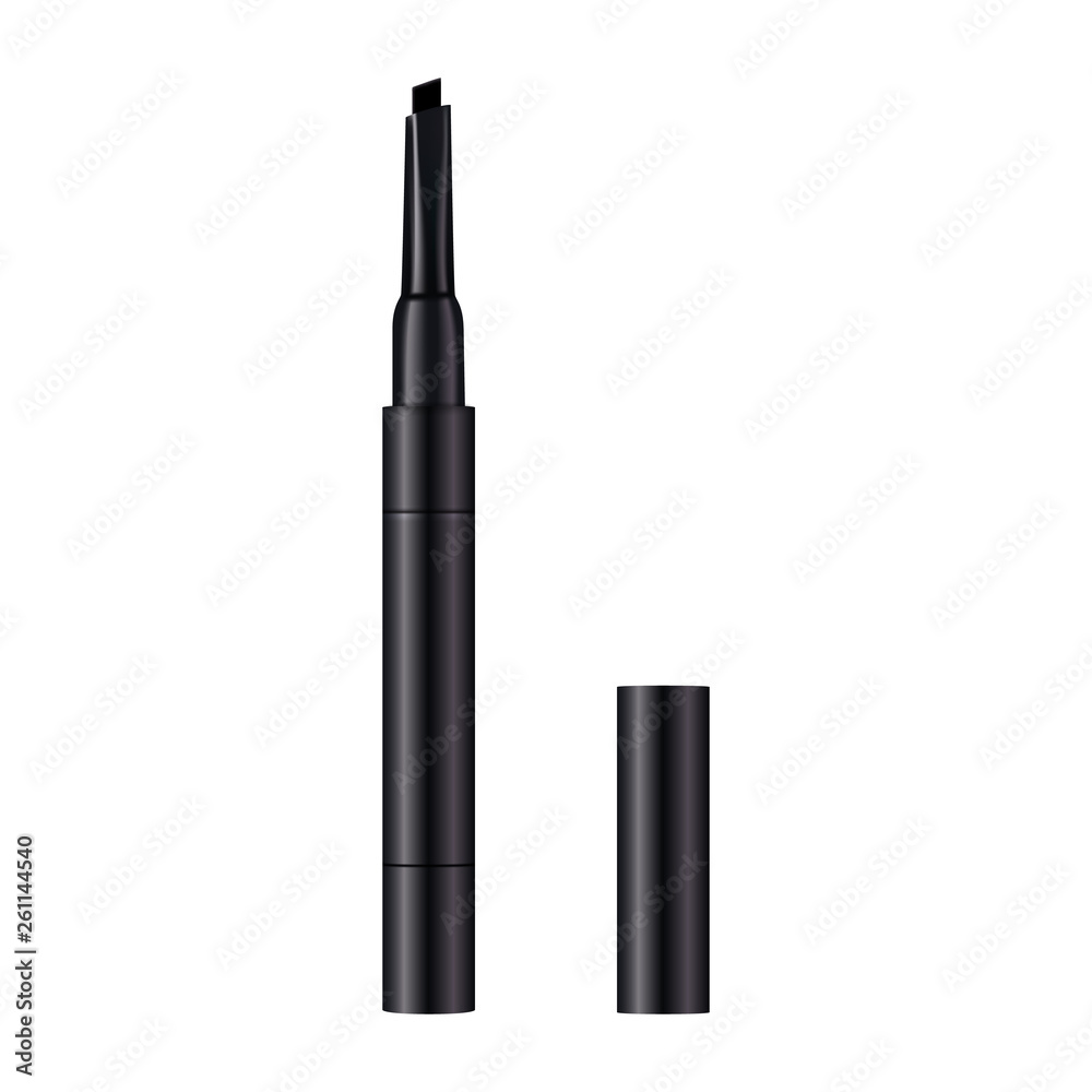 Modern realistic black eyeliner pencil. Modern realistic black eyeliner pencil.