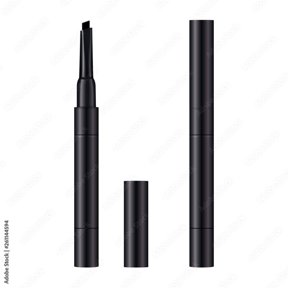 Modern realistic black eyeliner pencil. Modern realistic black eyeliner pencil.