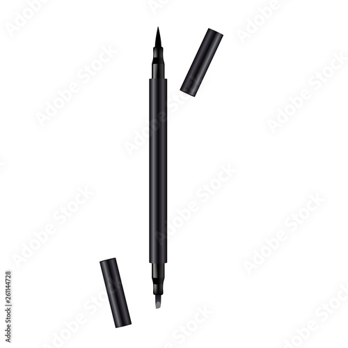Realistic lip liner. Eyeliner. 3d design element.