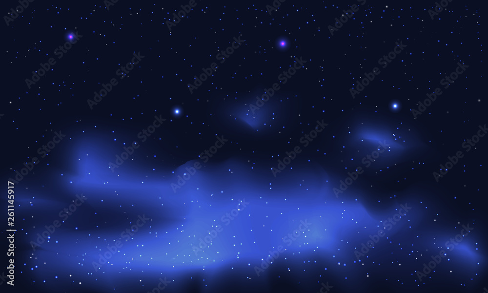 Galaxy with star. Abstract background.